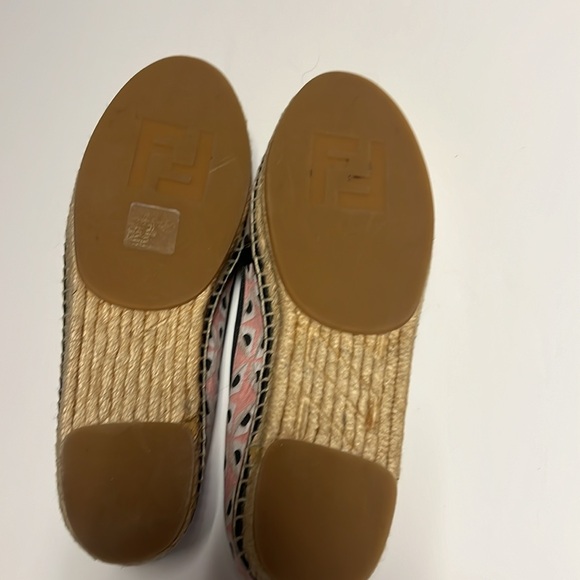 Fendi Geometric Pink and Black Espadrilles - Picture 7 of 8